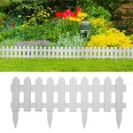 vidaXL Bordures de pelouse 25 Pièces Blanc 10 m PP