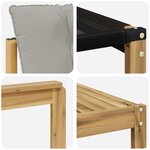vidaXL Ensemble de canapés d'extérieur 7 pc Blanc et gris clair