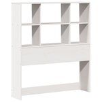 vidaXL Lit bibliothèque sans matelas blanc 90x200cm bois de pin massif
