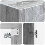 vidaXL Armoire Murale Sonoma gris 33 x 34 5 x 90 cm Bois d'ingénierie