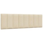 vidaXL Coussin de tête de lit crème 160 cm tissu
