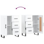 vidaXL Buffet Blanc brillant 69 5x34x90 cm Bois d'ingénierie