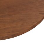 vidaXL Dessus de table rond Marron foncé Ø60x1 5cm Chêne massif traité