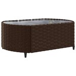 vidaXL Salon de jardin 10 Pièces avec coussins marron résine tressée