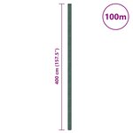 vidaXL Membrane anti-mauvaises herbes vert 4x100 m PP