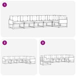 vidaXL Ensemble de canapés d'extérieur 6 pc Naturel et Crème