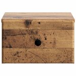 vidaXL Cabinet de chevet mural 2 pc Bois ancien 34 5 x 33 x 20 cm