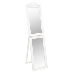 vidaXL Miroir sur pied Blanc 45x180 cm