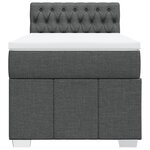 vidaXL Sommier à lattes de lit et matelas Gris foncé 90x190 cm Tissu