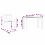 vidaXL Ensemble de salle à manger pour jardin 3 Pièces Marron