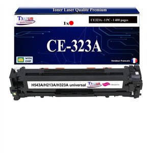 T3AZUR - Toner compatible avec CE323A pour HP LaserJet Pro CP1500 CP1520 CP1521N CP1522N CP1523N - Magenta