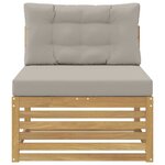 vidaXL Sofa de milieu extérieur Bois d'Acacia Massif Blanc