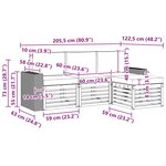 vidaXL Ensemble de canapés d'extérieur 4 pc Naturel et Crème