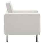 vidaXL Fauteuil blanc similicuir
