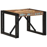 vidaXL Table basse multicolore 50x50x35 cm bois de récupération massif