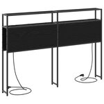 vidaXL Tête de lit de rangement Chêne Noir 135 cm Bois d'ingénierie