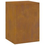 vidaXL Supports pour plantes 2 Pièces Rouillé 24 x 24 x 35 cm
