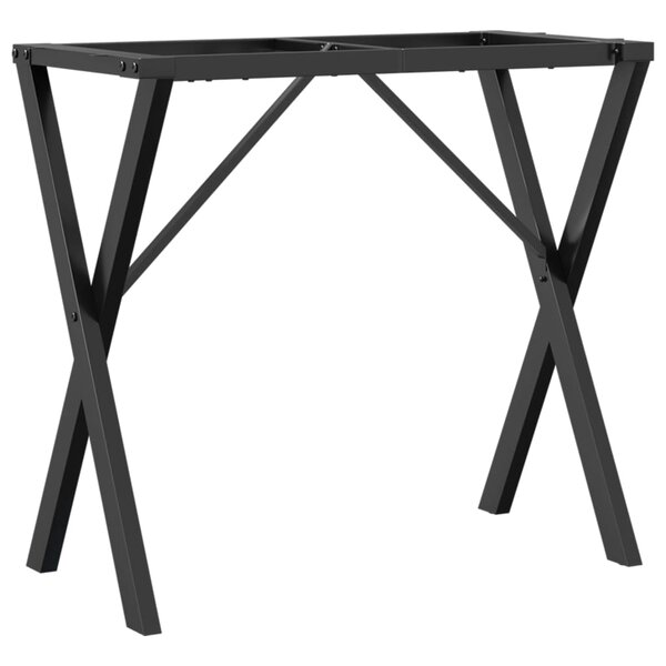 vidaXL Pieds de table à manger cadre en X 80x40x73 cm acier
