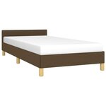 vidaXL Cadre de lit sans matelas marron foncé 100x200 cm tissu