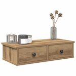 vidaXL Étagère murale avec tiroirs chêne artisanal bois d'ingénierie