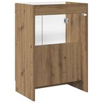 vidaXL Armoire sous évier de salle de bain Chêne artisanal