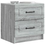 vidaXL Cabinet de chevet Sonoma gris 43 x 34 5 x 44 5 cm