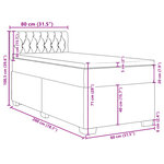 vidaXL Sommier à lattes de lit et matelas Noir 80x200 cm Velours