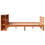 vidaXL Lit bibliothèque sans matelas cire marron 140x200 cm pin massif