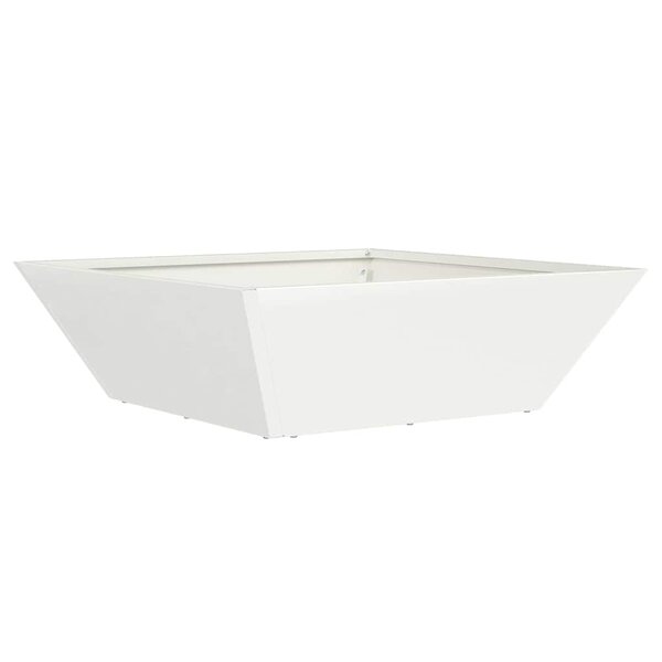 vidaXL Jardinière en acier blanche de 50x50x15 cm