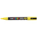 Marqueur pointe conique fine pc3m 0 9 - 1 3mm jaune x 12 POSCA