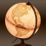 Globe terreste lumineux Gold Executive Ø 30 cm