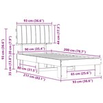 vidaXL Cadre de lit avec tête de lit rembourrée Noir 90 x 200 cm