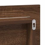 vidaXL Miroir Chêne marron 80 x 37 cm Verre et Bois Ingénierie