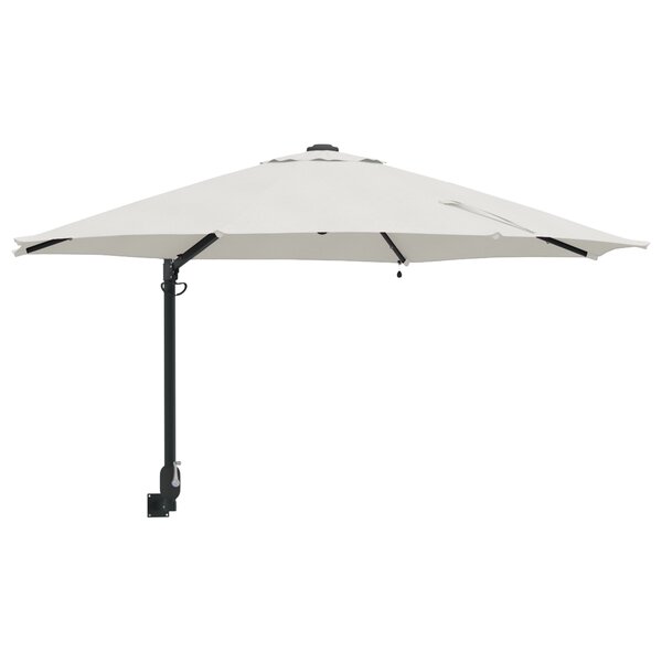 vidaXL Parasol Mural avec LEDs Sable 248 cm