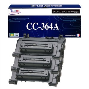 T3AZUR -3x Toners compatibles avec HP CC364A / CE390A (64A/90A) pour HP Laserjet P4515 P4515N P4515TN P4515X P4515XM