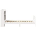 vidaXL Lit bibliothèque sans matelas blanc 90x200cm bois de pin massif