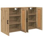 vidaXL Meuble mural 2 Pièces Chêne artisanal 69 5 x 34 x 90 cm