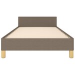 vidaXL Cadre de lit sans matelas avec tête de lit taupe 90x190cm tissu