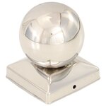 vidaXL Bouchons de poteau 6 Pièces Globe final Acier inoxydable 91x91 mm