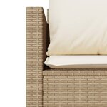 vidaXL Ensemble de bistro 3 Pièces avec coussins beige résine tressée