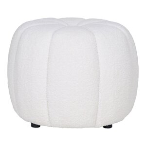 Pouf blanc cassé Ø 48 x 38 cm
