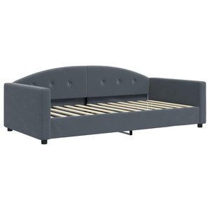 vidaXL Lit de repos sans matelas gris foncé 100x200 cm velours