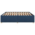 vidaXL Cadre de lit sans matelas bleu 200x200 cm tissu