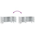 vidaXL Meuble TV Blanc 99 x 34 5 x 50 cm Bois d'ingénierie