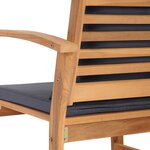vidaXL Chaises de jardin 2 Pièces Naturel 60 x 65 x 76.5 cm