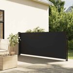 vidaXL Auvent latéral rétractable noir 140x600 cm