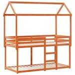 vidaXL Lit superposé sans matelas cire marron 75x190 cm pin massif