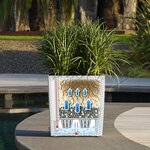 LECHUZA Jardinière CUBE Cottage 40 ALL-IN-ONE Blanc