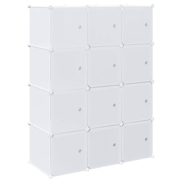 vidaXL Cubes de rangement 12 Pièces avec tiges de suspension PP