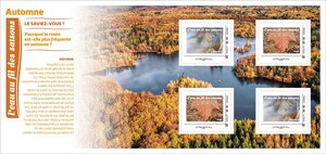 Collector 4 timbres - L'eau au fil des saisons Automne - Lettre Verte
